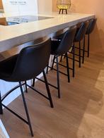 Dutchbone barkrukken 4x, Ophalen, 60 tot 90 cm, Leer, Zo goed als nieuw