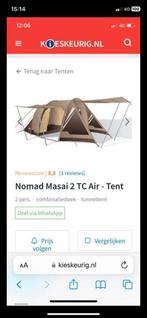 Tent Nomad Masai 2 personen, Caravans en Kamperen, Ophalen, Gebruikt, Tot en met 2