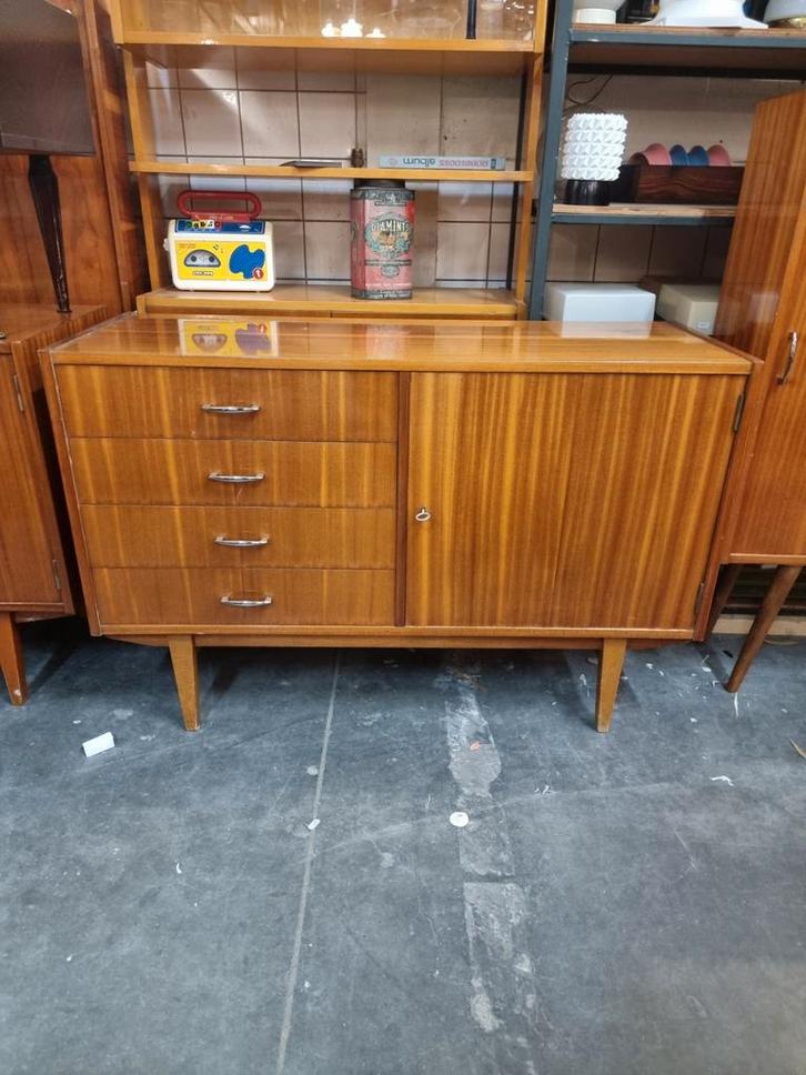 Vintage sideboard met lades jaren 60, Huis en Inrichting, Kasten | Dressoirs, Zo goed als nieuw, 50 tot 100 cm, 25 tot 50 cm, Ophalen