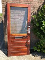 |Hardhouten buitendeur| Schuurdeur |draadglas| 201,5x88,5|, Doe-het-zelf en Verbouw, Deuren en Horren, Ophalen, Gebruikt, 80 tot 100 cm