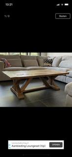 Eiken salontafel 140 x 80 cm., Ophalen, 100 tot 150 cm, Eikenhout, 50 tot 100 cm