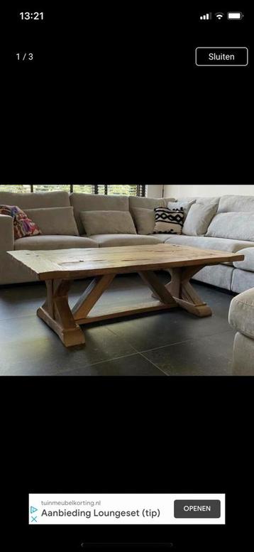 Eiken salontafel 140 x 80 cm. beschikbaar voor biedingen