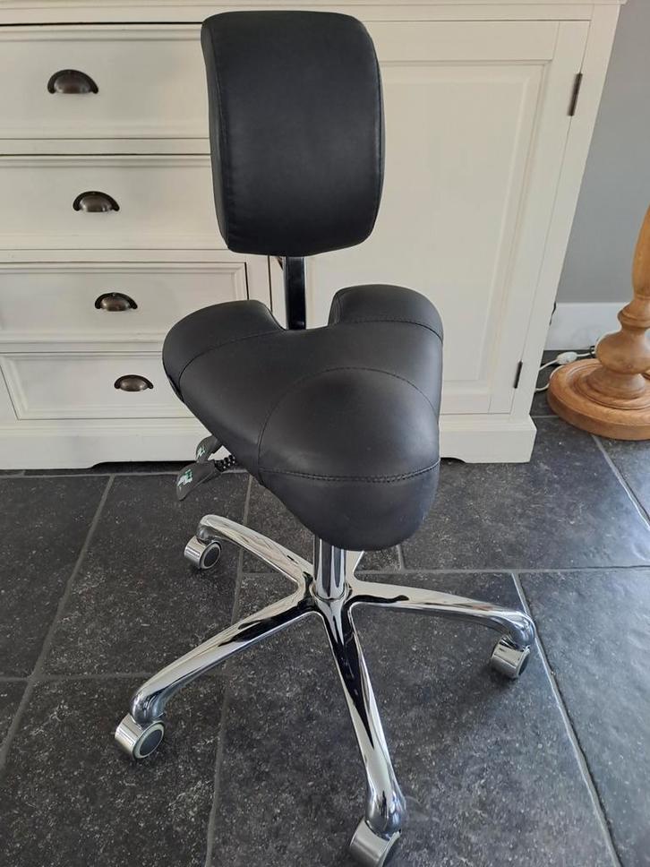 Tabouret zadelkruk, voor pedicure of schoonheidssalon, Huis en Inrichting, Bureaustoelen, Gebruikt, Bureaukruk, Zwart, Ergonomisch