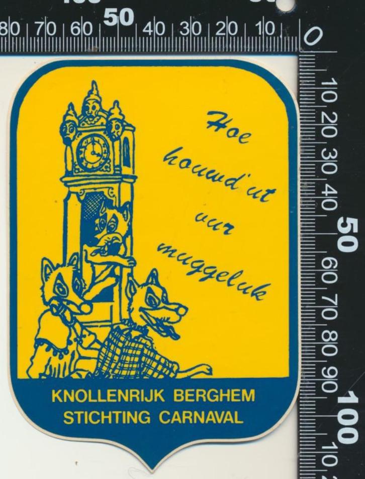 Sticker: Knollenrijk Berghem Stichting Carnaval, Verzamelen, Stickers, Zo goed als nieuw, Bedrijf of Vereniging, Ophalen of Verzenden