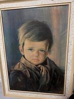 Olieverfschilderij van huilende jongen, Ophalen