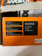 Worx WX955 Cordless 3-tool Combo Kit - Nieuwstaat!, Ophalen of Verzenden, Zo goed als nieuw