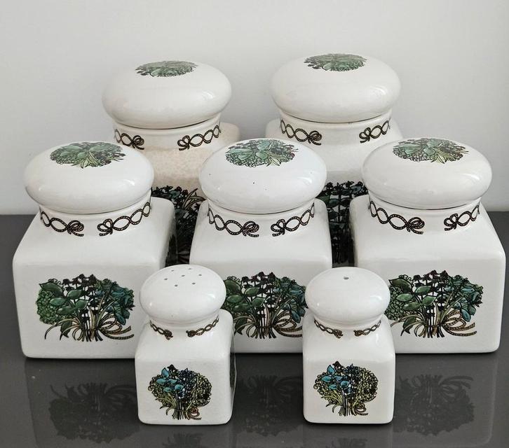 Vintage Taunton Vale Bouquet Garni Voorraadpotten, Antiek en Kunst, Antiek | Keramiek en Aardewerk, Ophalen of Verzenden