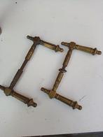 2x Oude deurklink messing (?)  Antiek of art deco ?, Ophalen of Verzenden, Zo goed als nieuw, Koper of Messing, Klink of Kruk