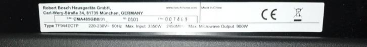 Bosch inbouw combimagnetron heteluchtoven E-nr: CMA485GB0/01, Witgoed en Apparatuur, Magnetrons, Gebruikt, Inbouw, Combimagnetron