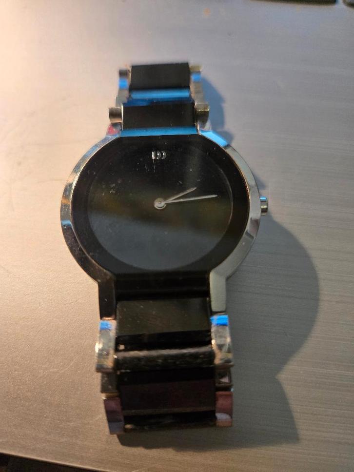 Danish Design horloge met een zwarte wijzerplaat 35 mm ., Sieraden, Tassen en Uiterlijk, Horloges | Heren, Gebruikt, Polshorloge