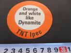 sticker TNT ipec orange and white like dynamite, Ophalen, Zo goed als nieuw, Bedrijf of Vereniging