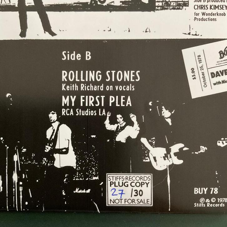 Rockpile feat. Keith Richards Rolling Stones single rare, Cd's en Dvd's, Vinyl | Rock, Gebruikt, Poprock, Overige formaten, Verzenden