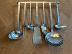 Vintage lepelrek Sola/GZ 8 delig, Huis en Inrichting, Keuken | Bestek, Gebruikt, Ophalen of Verzenden, Rvs of Chroom, Vaatwasserbestendig