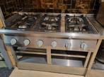 Rvs gasfornuis 6 pits horeca, Witgoed en Apparatuur, Fornuizen, Gebruikt, 60 cm of meer, Ophalen of Verzenden, Gas