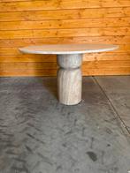 Travertin eettafel nieuw 120cm / 130cm, Overige materialen, Rond, Nieuw, Ophalen of Verzenden