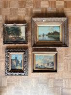 Antieke schilderijen 4 stuks - Hollandse meesters, Antiek en Kunst, Ophalen of Verzenden