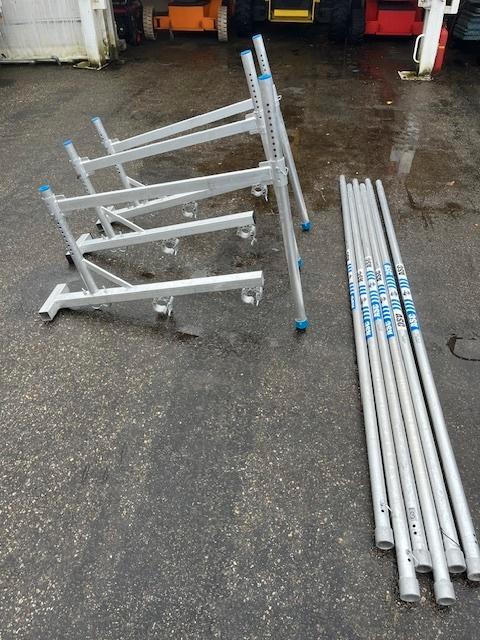 ASC Hellend / plat dak beveiliging dakrandbeveiliging 3x set, Doe-het-zelf en Verbouw, Steigers, Zo goed als nieuw, Rolsteiger of Kamersteiger