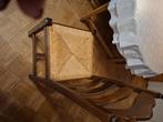 6 eetkamerstoelen oud eiken, Ophalen, Riet of Rotan, Gebruikt, Bruin