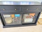 Ikea dressoir / buffetkast / vitrine zwart - Malsjö, Ophalen, Gebruikt, 100 tot 150 cm, Tijdloos/ klassiek
