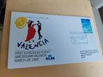 eerste vlucht Amsterdam -Valencia, Ophalen of Verzenden, Gestempeld