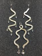 Etnische Set oorbellen en kettinghanger met kristallen, Sieraden, Tassen en Uiterlijk, Oorbellen, Met kristal, Overige materialen