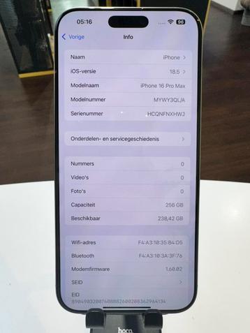 Apple iPhone 16 Pro Max 256GB Naturel Titanium  beschikbaar voor biedingen