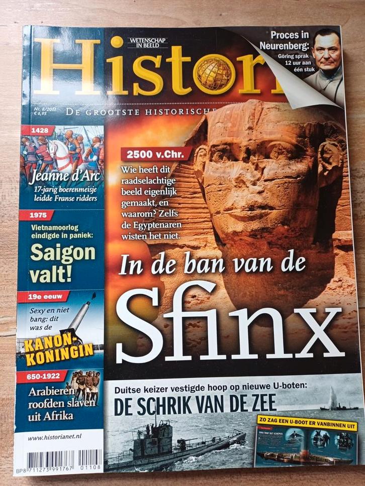 Historia Magazine - In de ban van de Sfinx 2011, Boeken, Tijdschriften en Kranten, Zo goed als nieuw, Wetenschap en Natuur, Ophalen of Verzenden