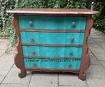 antiek houten ladenkastje Western restyled, Ophalen, Gebruikt, 50 tot 100 cm, 3 of 4 laden