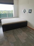 Ikea bed met lades zwart 140x200, Huis en Inrichting, Ophalen, Gebruikt, Zwart, Tweepersoons