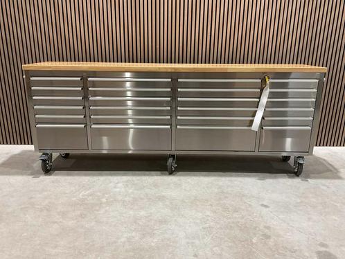 Stahlworks Deluxe RVS 96 inch 24 laden Werkbank new in doos, Doe-het-zelf en Verbouw, Werkbanken, Nieuw, 170 cm of meer, Ophalen