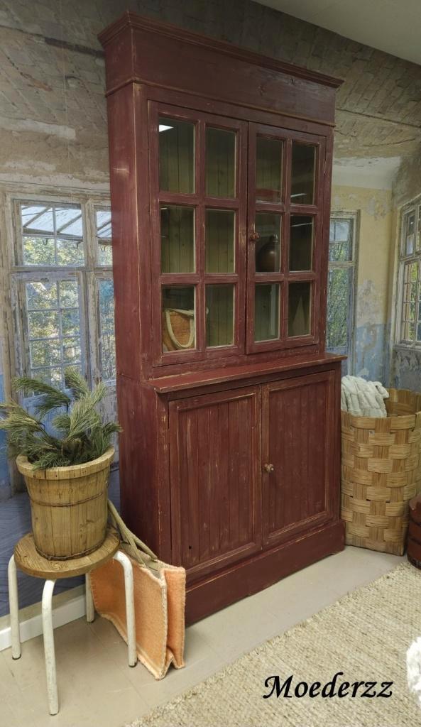 Kast boerenkast vitrinekast, Antiek en Kunst, Curiosa en Brocante, Ophalen