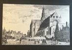 Ets historische gebouwen in Haarlem metalen platen, Antiek en Kunst, Ophalen of Verzenden