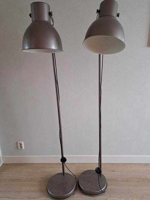 2 IKEA Lampen met Dimmer - Vloerlampen, Huis en Inrichting, Lampen | Vloerlampen, Gebruikt, 150 tot 200 cm, Metaal, Ophalen of Verzenden