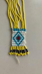 Ketting vintage bohemian indiaans hippie, Overige materialen, Ophalen of Verzenden, Zo goed als nieuw, Geel