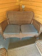 Rieten bankstel, Huis en Inrichting, Ophalen, Gebruikt