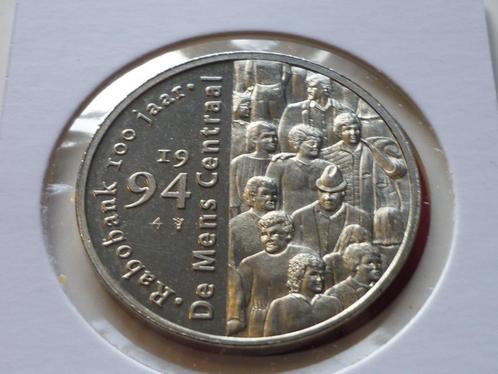 Rabobank munt 100 JAAR 1994 Koningin Beatrix in goede staat, Postzegels en Munten, Munten | Nederland, Losse munt, Overige waardes