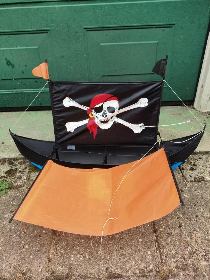 Piratenschip vlieger van Rhombus, Sport en Fitness, Vliegeren, Nieuw, Vlieger, Eenlijns, Ophalen of Verzenden