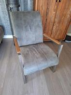Mooie Safari Lederen Fauteuil - Prima Conditie!, Huis en Inrichting, Fauteuils, Ophalen, Metaal, 75 tot 100 cm, Zo goed als nieuw