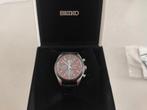 Nieuw Seiko Horloge - Rode Wijzerplaat, Seiko, Leer, Staal, Polshorloge