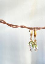 Barokparel met peridot steentjes oorbellen, Hangers, Nieuw, Ophalen of Verzenden, Met edelsteen