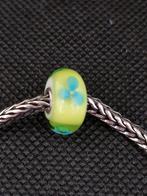 Trollbeads Trollbead Turquoise Bloem retired, Sieraden, Tassen en Uiterlijk, Glas of Kristal, Ophalen of Verzenden, Zo goed als nieuw