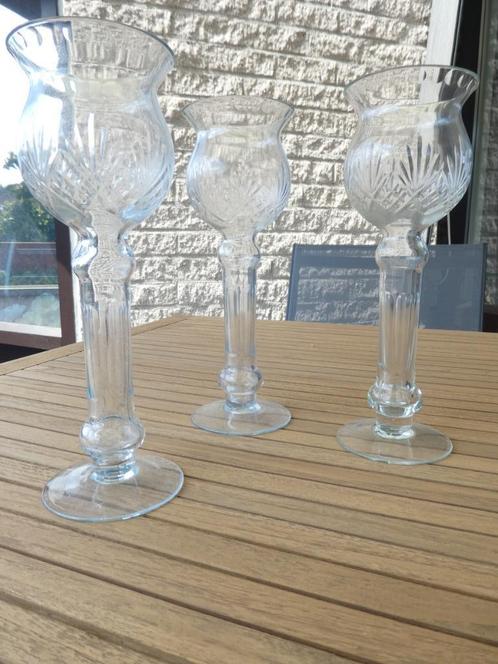Handgeslepen loodkristallen kandelaar ca 30 cm hoog, Huis en Inrichting, Woonaccessoires | Kandelaars en Kaarsen, Nieuw, Kandelaar