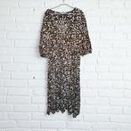 Miljuschka by Wehkamp Jurk Mt 44 Bruin Panter Print Pof Mouw, Kleding | Dames, Jurken, Maat 42/44 (L), Miljuschka by Wehkamp, Zo goed als nieuw