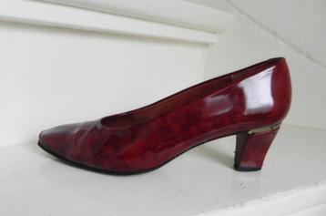 2097 VINTAGE Ena Fashion lak pumps high heels cognac 38 39
