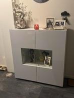 Hoogglans witte dressoir, Ophalen, Zo goed als nieuw, 25 tot 50 cm