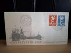 Nederland 1958, FDC E35, BLANCO, open klep, catwaarde 9,00, Ophalen of Verzenden, Onbeschreven, Nederland