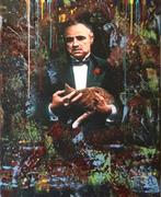 The Godfather- Mixed Media- Katoenen canvasdoek-100x80cm, Ophalen of Verzenden, Nieuw, Schilderij, 75 cm of meer