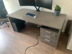 Anthraciet Bureau | 180 x 80 | Met ladeblok, Huis en Inrichting, Bureaus, Zo goed als nieuw, Ophalen, Bureau