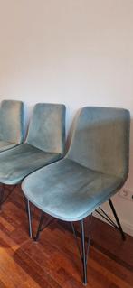 Set van 2 groene stoelen, Ophalen, Gebruikt, Drie, Blauw