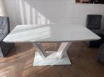 Carole Eettafel wit hoogglans glas Carryhome XXXLutz, Gebruikt, 200 cm of meer, Glas, Rechthoekig